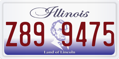IL license plate Z899475