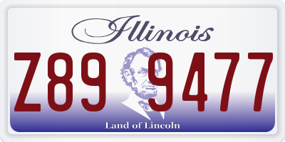IL license plate Z899477