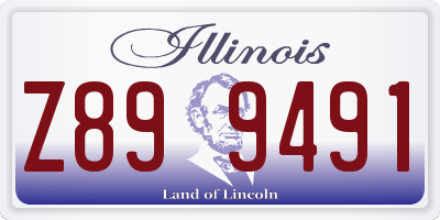 IL license plate Z899491