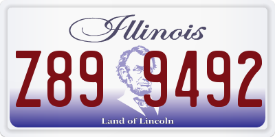 IL license plate Z899492