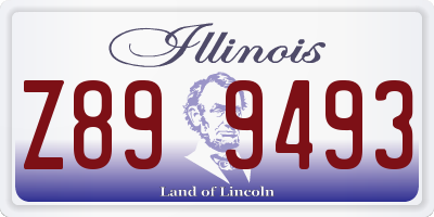 IL license plate Z899493