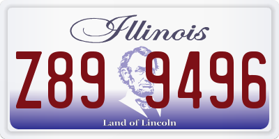 IL license plate Z899496