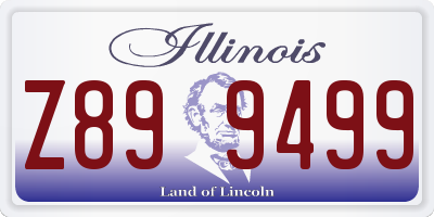 IL license plate Z899499