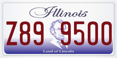 IL license plate Z899500