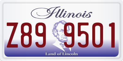 IL license plate Z899501