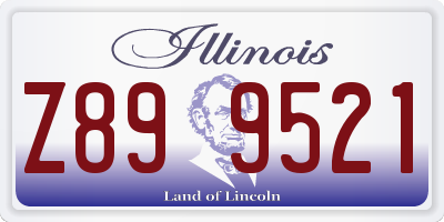 IL license plate Z899521