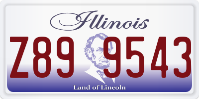 IL license plate Z899543