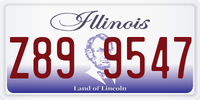 IL license plate Z899547