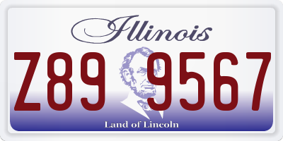 IL license plate Z899567