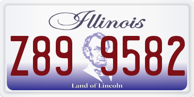 IL license plate Z899582