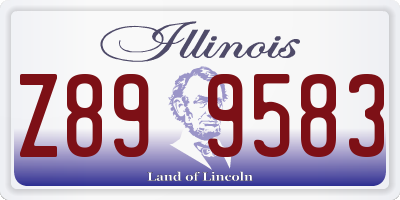 IL license plate Z899583