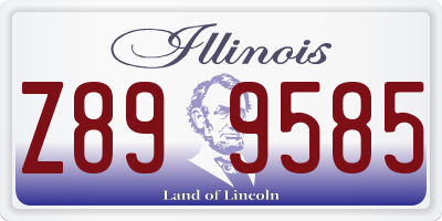 IL license plate Z899585