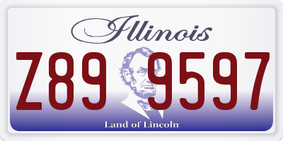 IL license plate Z899597