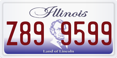 IL license plate Z899599