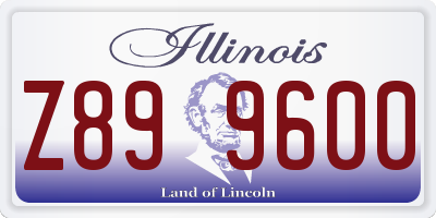 IL license plate Z899600