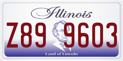 IL license plate Z899603