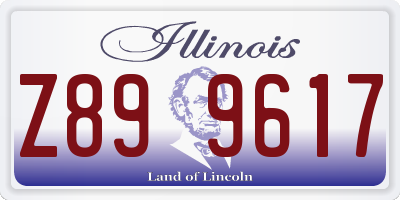 IL license plate Z899617
