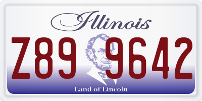 IL license plate Z899642