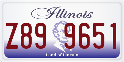 IL license plate Z899651