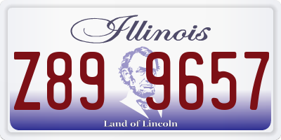 IL license plate Z899657