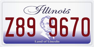 IL license plate Z899670