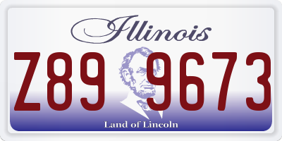 IL license plate Z899673