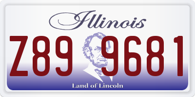 IL license plate Z899681