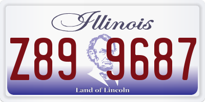 IL license plate Z899687
