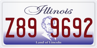 IL license plate Z899692