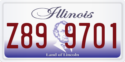 IL license plate Z899701