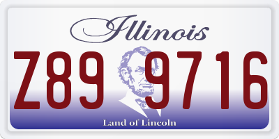 IL license plate Z899716