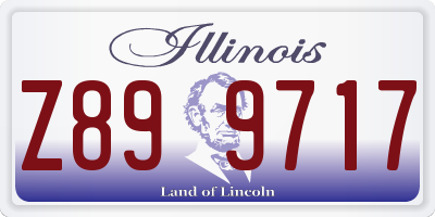 IL license plate Z899717