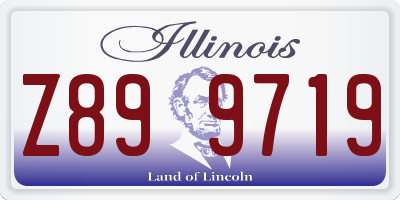IL license plate Z899719