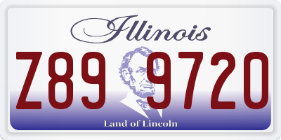 IL license plate Z899720