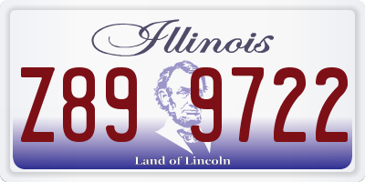 IL license plate Z899722