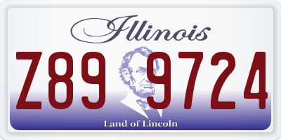 IL license plate Z899724