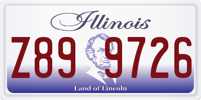 IL license plate Z899726