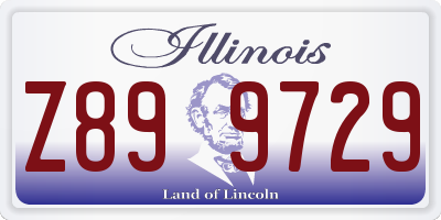 IL license plate Z899729