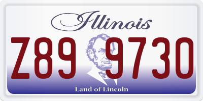 IL license plate Z899730
