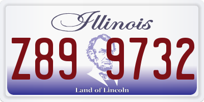 IL license plate Z899732