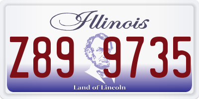 IL license plate Z899735