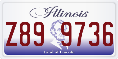 IL license plate Z899736