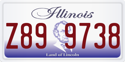 IL license plate Z899738