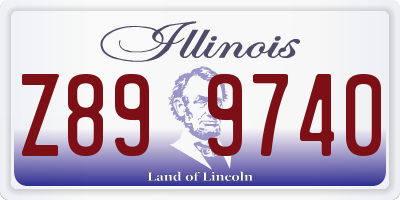 IL license plate Z899740