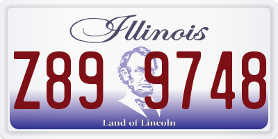 IL license plate Z899748
