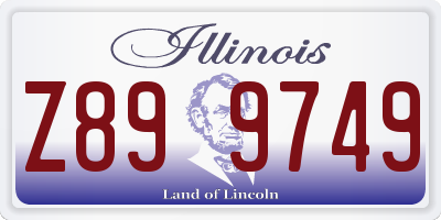 IL license plate Z899749