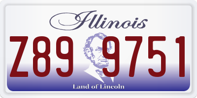 IL license plate Z899751