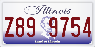 IL license plate Z899754