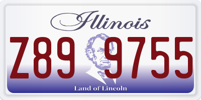 IL license plate Z899755