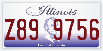 IL license plate Z899756